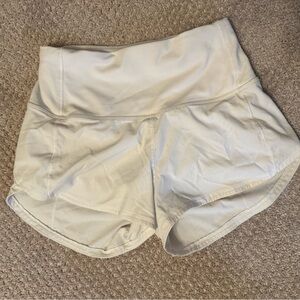 Women's Lululemon White Speed Up Shorts